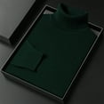 thumbnail image 5 of Miluxas Men's Mock Turtleneck Ribbed Knit Pullover Sweater Casual Lightweight Slim fit Dress Sweater Army Green, 5 of 6