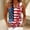 Multicolor-4, variant on Womens Halter Top American Flag Floral Print Stretchy Sleeveless Blouse with Curved Hem & Wooden Ring Patriotic Boho Summer Shirt S-XXXL,Size L