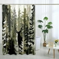 thumbnail image 2 of Camo Hunting Deer Shower Curtain Camouflage Woodland Shower Curtains Rustic Forest Cabin Farmhouse Themed Bathroom Decor Polyester Fabric-72" x 72", 2 of 6