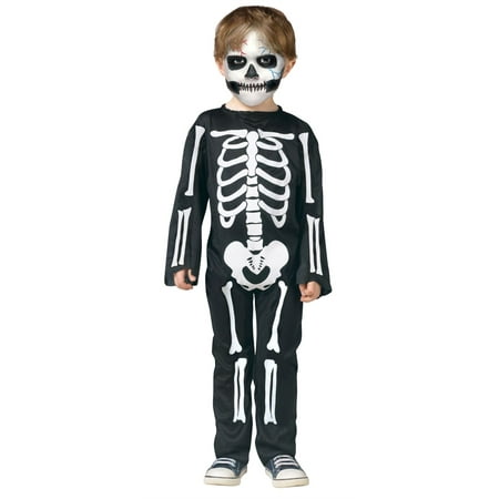 Skeleton Bones Jumpsuit Halloween Costume Toddler 3T-4T - Walmart.com
