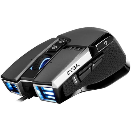 EVGA X17 Gaming Mouse, Wired, Grey, Customizable, 16,000 DPI, 5 Profiles, 10 Buttons, Ergonomic 903-W1-17GR-KR