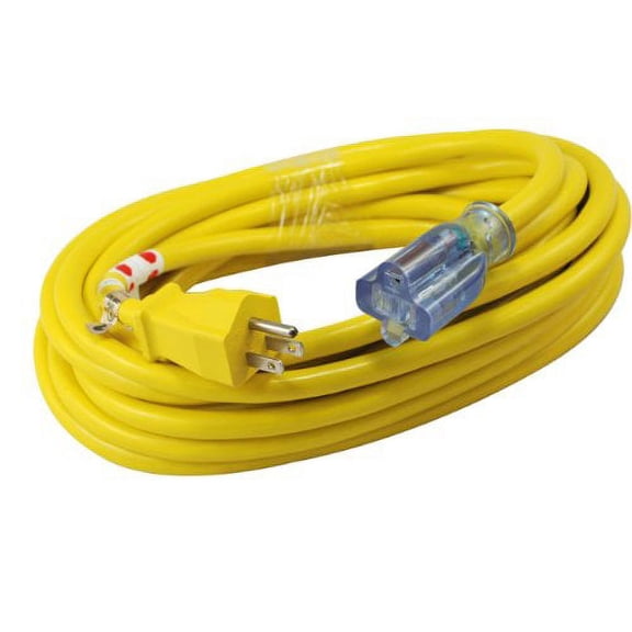 Conntek 20251-050 SJTW 12/3 Outdoor Brilliant Lighted End Extension Cord, 50-Feet