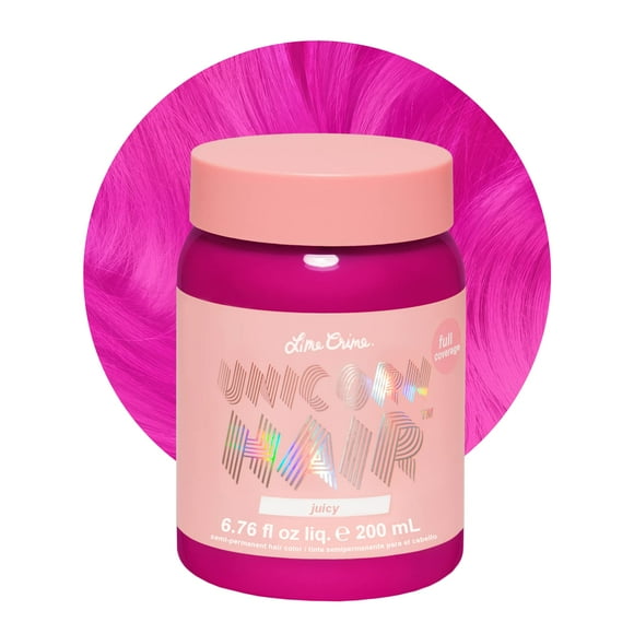 Tinte para el cabello Lime Crime, cobertura total, unicornio, jugoso, vegano
