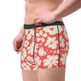 thumbnail image 3 of Wukai Beige Flowers Print Men’s Underwear Breathable Boxer Briefs,&nbsp;Moisture Wicking & Breathable-Small, 3 of 7