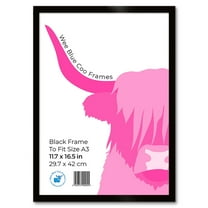 A3 Black Blank Picture Photo Frame 11.7 x 16.5 inch (29.7 x 42cm) Acrylic Safety 'Glass'