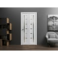 thumbnail image 3 of Sliding Closet Bi-fold Doors | Quadro 4088 Nordic White with Frosted Glass, 3 of 5