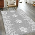 thumbnail image 3 of Christmas Snowflakes Area Rug 3x5 Washable Rug Non Slip Winter Xmas Pine Leaf Grey White Large Area Rug Indoor Floor Carpet for Entryway Bedroom Kitchen Living Room Home Office Dining Room Nursery, 3 of 8