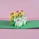Obtenez Bien Bientôt Carte Sympathie Pop Up Cartes Fleurs Guérison Floral 3D Cartes de Voeux Carte Postale – image 4 sur 5
