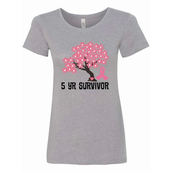 Inktastic Breast Cancer 5 Year Survivor Women's T-Shirt