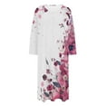 thumbnail image 5 of Women Fleece Zip Robe Long Sleeve Flannel Nightgown Warm Plush Sleepwear Floral Print Loungewear Winter Dress, 5 of 8