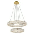 thumbnail image 3 of Monroe Integrated LED chip light gold Chandelier Clear Royal Cut Crystal, 3 of 7