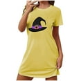 thumbnail image 3 of Wensltd Womens Nightgown Soft Short Sleeve Halloween Pajamas Women Cute Print Nightdress, 3 of 3