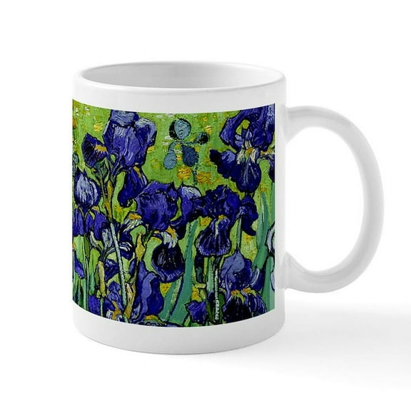 CafePress - Van Gogh Irises, St. Remy Mugs - 11 oz Ceramic Mug - Novelty Coffee Tea Cup
