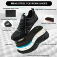 thumbnail image 4 of MeMoride Steel Toe Shoes for Men Slip Resistant Safety Work Sneakers Comfortable Breathable for Industrial Construction, 4 of 7