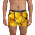 thumbnail image 1 of Balery Ripe Yellow Lemon Calzoncillos bóxer para hombre, ropa interior de algodón suave y transpirable con cinturilla de nailon-XX-Large, 1 of 5