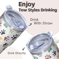 thumbnail image 4 of 20OZ Dog Pattern Tumbler with Handle Straw and Lid Insulated Travel Coffee Cup Cute Drinkware for Women Friends Perfect Holiday Birthday Gifts Ideal for Hot Coffee and Cold Drinks, 4 of 6