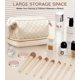 thumbnail image 4 of Bolsa de maquillaje Hairao, grande, de doble capa, impermeable, color beige, 4 of 7