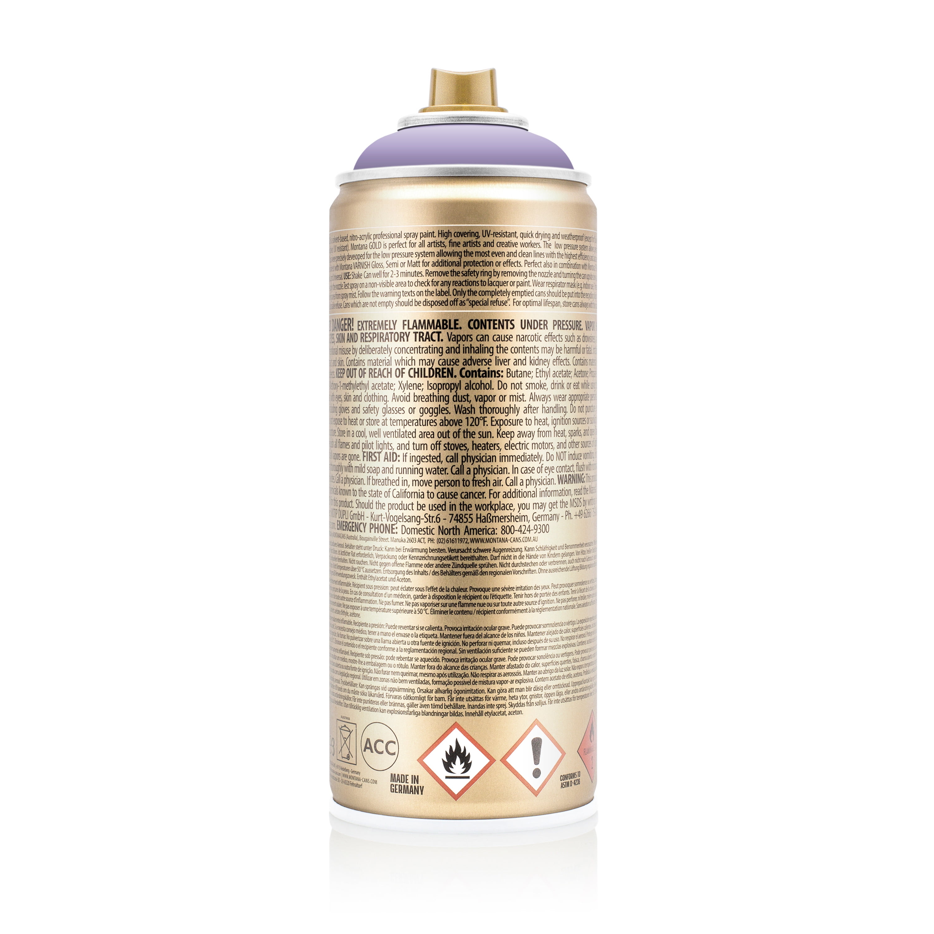 Montana Cans GOLD Spray Paint, 400ml, Light Lilac