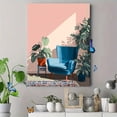 thumbnail image 4 of Mid Century Modern Armchair and Plants Canvas Print, Wall Decor for Living Room Bedroom Office Cafe Study Apartment, 4 of 8