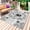 Light Gray, variant on Vintage Bees Crowns Outdoor Rug 3x5 Ft - Reversible Patio Rug Outdoor Camping Rugs, Retro Leaves Rings Gray Wooden Washable Indoor Outdoor Area Rugs, Non-Slip Outdoor Carpet Runner for Deck/Porch
