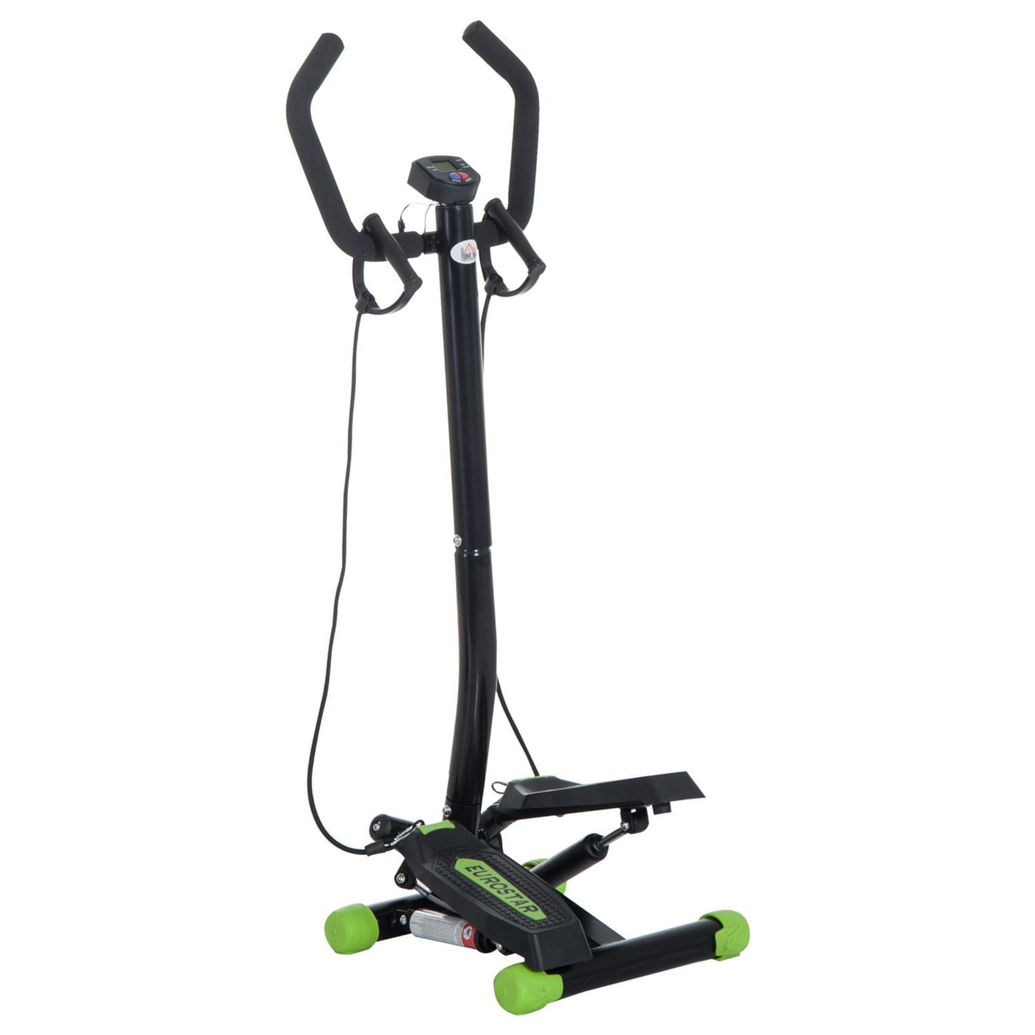 Adjustable Twist Stepper Mini Twister Stepper Home Gym w/ LCD Monitor and Ropes