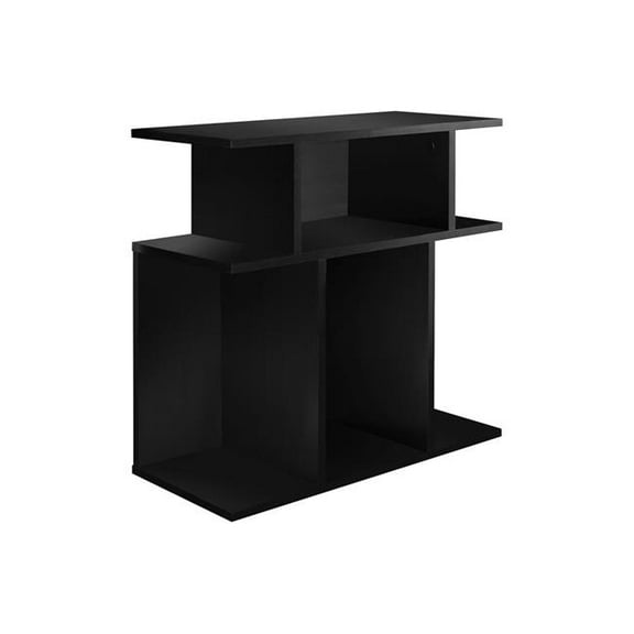 HomeRoots 332834 24 in. Black Wood End Table with 6 Shelf