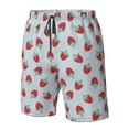 thumbnail image 6 of Uemuo Hand Drawn Strawberry Pattern Men's Swim Trunks Hawaiian Beach Bathing Suit Swimsuits Beach Quick-Dry Shorts with Pockets-, 6 of 9