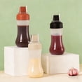 thumbnail image 4 of Botella para condimentos con marcas de medición, boquillas de 1/5, botella con boquilla para ketchup, aderezo para ensaladas, salsa, dispensador de cocina de 350 ml de fácil llenado., 4 of 8