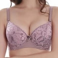 thumbnail image 3 of Xdegoge Bras for Women Plus Size Lace Patchwork Lightweight Bra Soft Cozy Push-Up Bralette Casual Everyday Wear for All-Day Softness & Feminine Elegant Style, 3 of 6