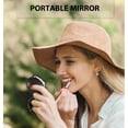 thumbnail image 5 of 1Pack/ 2Pack Luxury Metal Shell Compact Cosmetic Mirror for Purse, Round Double-Sided 1X/2X Magnifying Pocket Makeup Mirrors, 5 of 5