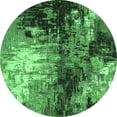 thumbnail image 1 of Ahgly Company Indoor Round Oriental Emerald Green Industrial Area Rugs, 8' Round, 1 of 4