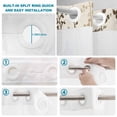 thumbnail image 4 of No Hook Shower Curtain, Brown Beige Botanical Shower Curtains for Bathroom with See Through Top Window, Rustic Country Spring Floral Summer Leaf Waterproof & Washable Bath Curtain 60"x72", 4 of 9