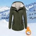 thumbnail image 4 of KANG Fleece Lined Hooded Jacket Windproof Outdoor Softshell Coat For Fall Winter Casual Warm ComfortArmy GreenM, 4 of 5