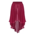 thumbnail image 3 of inhzoy Women's Ballet Chiffon Wrap Skirt Hip Scarf Flowy Swing Skirts Lyrical Dance Skirt Burgundy M, 3 of 7