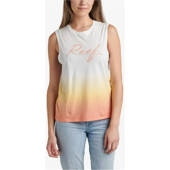 Reef Womens Cape Muscle Tank Top, White, Large