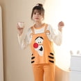 thumbnail image 2 of Disney-Conjunto de pijamas a juego Kawaii para mujer y niña, ropa de dormir suave de manga larga para otoño y primavera, 2 of 4