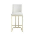 thumbnail image 3 of Bar Stools Set of 2,Counter Height Bar Stools with Backrest and Metal Base, Modern Velvet Fabric Kitchen Stools for Counter Pub Home Kitchen,White, 3 of 7