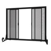 Fire Beauty Fireplace Screen, Wrought Iron Mesh, Baby Safe Spark Guard Protector with 2-Doors Large Flat Guard Screens (35 x 28 Inch)