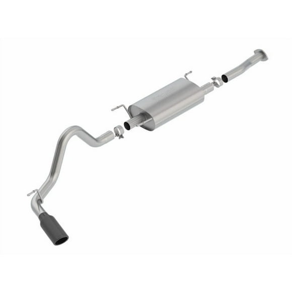 Kit de Système d'Échappement Toyota Tacoma Borla 2016-2022 140680BC S-Type Cat Back; Acier Inoxydable T-304; avec Silencieux; Diamètre de Tuyau de 2-1/2 Pouces; Échappement Simple avec Sortie Unique