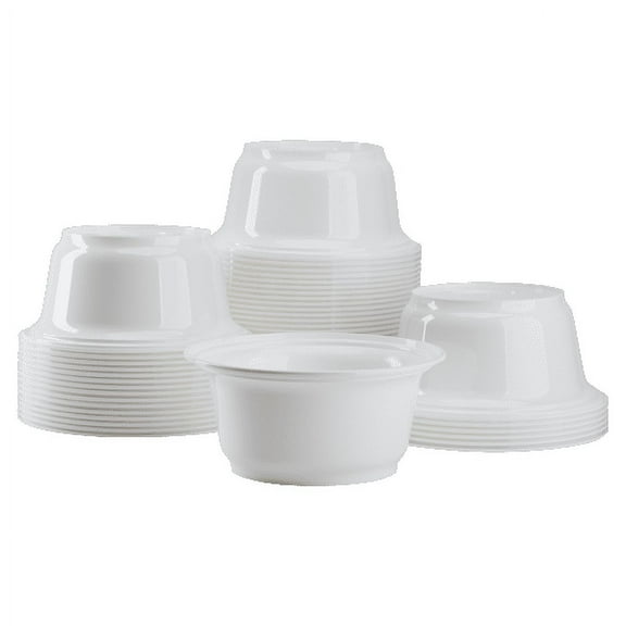 Karat 36oz PP Plastic Injection Molding Bowl - White - 300 ct