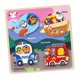 thumbnail image 3 of Rompecabezas de animales de madera, juguete de desarrollo, actividades de aprendizaje Montessori para niños de 3 años Camión de bomberos, 3 of 9