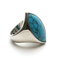 thumbnail image 2 of Marquise Turquoise Statement Ring - Bohemian Beach Fashion Jewelry Size 12 Ring Silver, 2 of 6