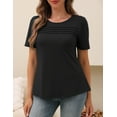 thumbnail image 2 of a.Jesdani Womens Blouses Short Sleeve Tunic Tops Pleated Casual Summer Shirts m-3x, 2 of 8