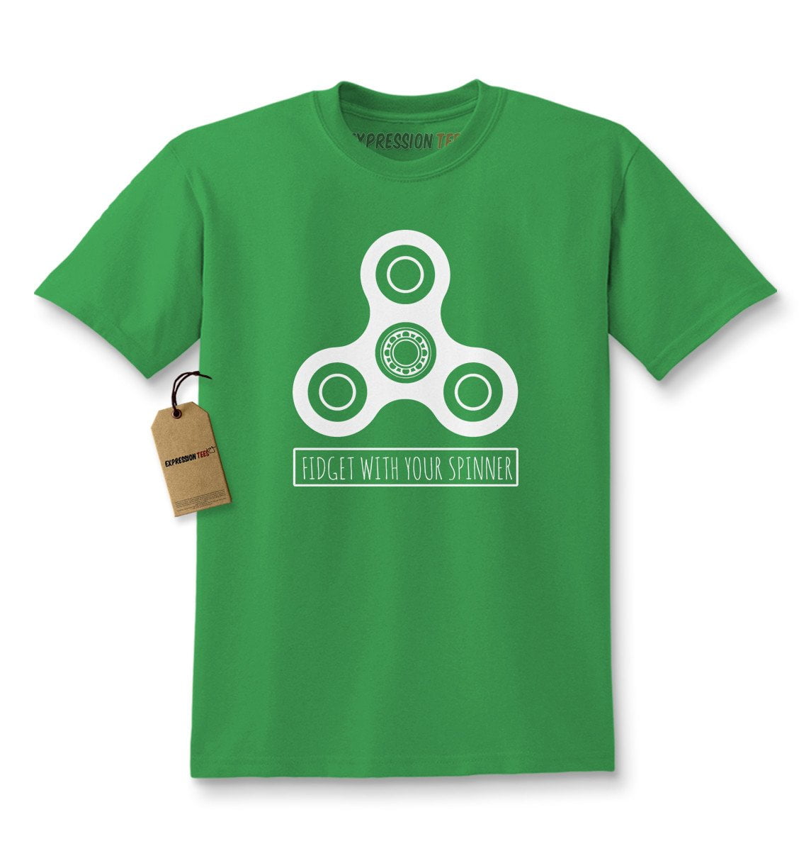 Expression Tees Fidget With Your Spinner Kids T Shirt - building a fidget spinner factory in roblox roblox fidget