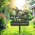 thumbnail image 2 of KAINSY Personalized Garden Metal Sign, Custom Garden Stake, Hummingbird Yard Stake, Customized Name Sign for Outdoor, Outdoor Gardening Decor Gifts for Gardeners(10inches), 2 of 9