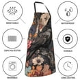 thumbnail image 5 of Kdxio Moonlit Crow Blossoms Apron with Pockets Adjustable Kitchen Aprons for Men Women Waterproof Aprons for Cooking,Drawing,Crafting, Baking Household Cleaning, 5 of 5