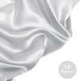 thumbnail image 6 of PiccoCasa 1Pc 19 Momme Silk Pillowcase with Hidden Zipper Silver Travel(14"x20"), 6 of 6