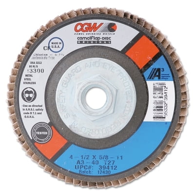 

Cgw Abrasives Flap Wheel 2 In X 1 In 80 Grit 25000 Rpm | Bundle of 5 Boxes