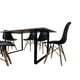 thumbnail image 3 of CASA FERRO Mesa de comedor 6 personas , superficie de MDF tipo nogal - Blanco y MDF color Nogal. (CON 6 SILLAS EAMES NEGRAS) CASA FERRO Mesa de Comedor estilo Industrial, 3 of 6