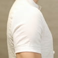 thumbnail image 4 of Camisetas Tops, Ropa De Estilo Chino Traje Tang - Camisa De Manga Corta De Kung Fu para Hombres - Blanco, 4 of 6